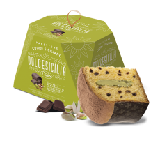 Panettone  Corazn Siciliano Con Crema De Pistacho Y Gotas De Chocolate 750 g