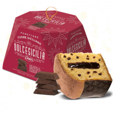 Panettone  Con Crema Cioccolato di Modica e Gocce Cioccolato - 750 g